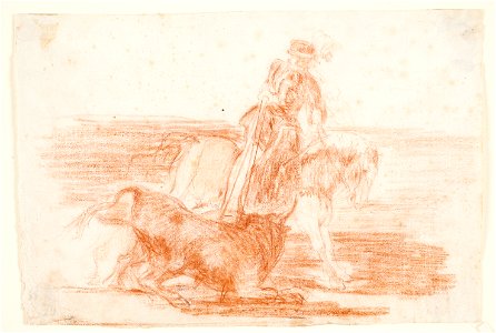 Goya - Carlos V lanceando un toro en la plaza de Valladolid, D04390