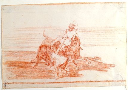 Goya - Carlos V lanceando un toro en la plaza de Valladolid, D04296