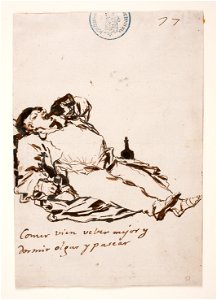 Goya - Comer vien veber mejor y dormir olgar y pasear, D04045