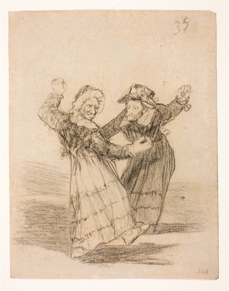Goya - Dos viejas comadres bailando, D04152