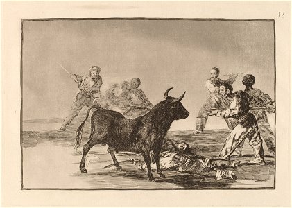 Goya - Desjarrete de la canalla con lanzas, medias-lunas, banderillas y otras armas
