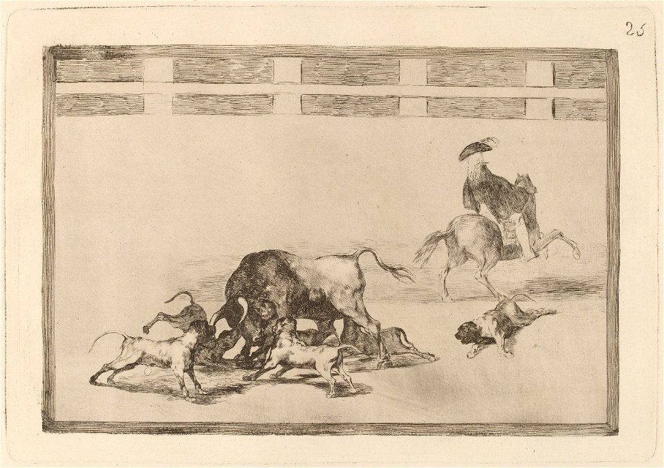 Goya - Echan perros al toro (They Loose Dogs on the Bull)