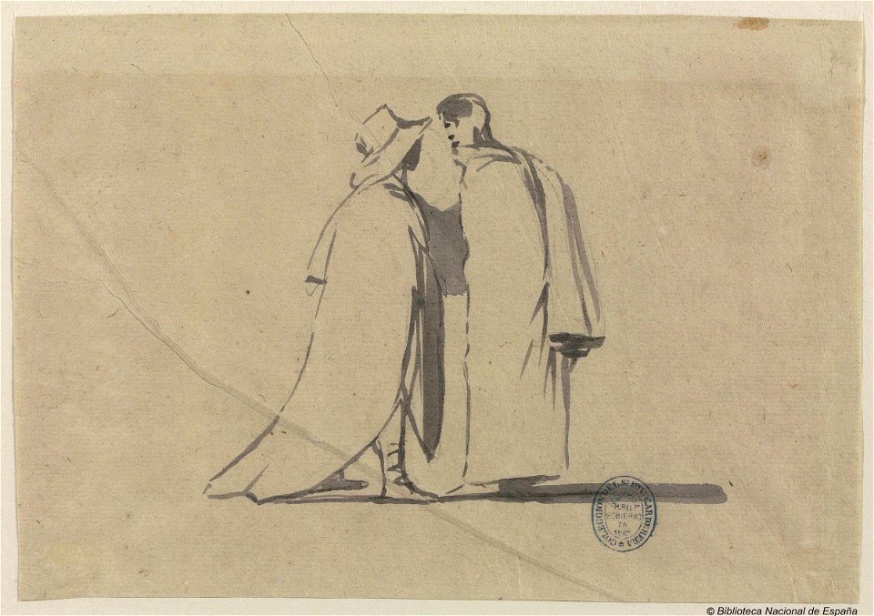 Goya - Dos hombres hablando, bdh0000018529