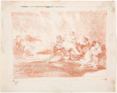 Goya - Escapan entre las llamas, D03970