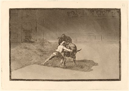 Goya - El famoso Martincho poniendo banderillas al quiebro