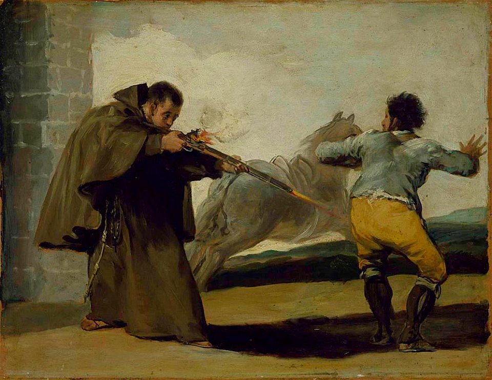 Francisco de Goya - Friar Pedro Shoots El Maragato as His Horse Runs Off
