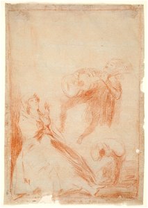 Goya - La mujer y el guitarrista volando, D03935