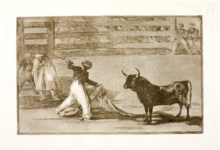 Goya - La Tauromaquia 07 Origen de los arpones ó banderillas, G02417
