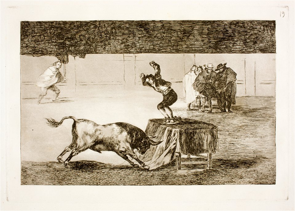 Goya - La Tauromaquia 19 Otra locura suya en la misma plaza, G02429