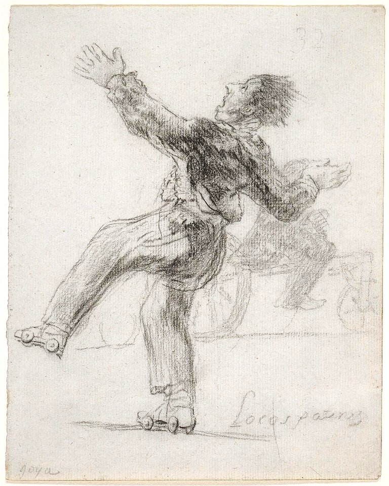 Goya - Locos patines (Crazy Skates); Sheet 32 from Album G (Bordeaux Album I), 53.2377