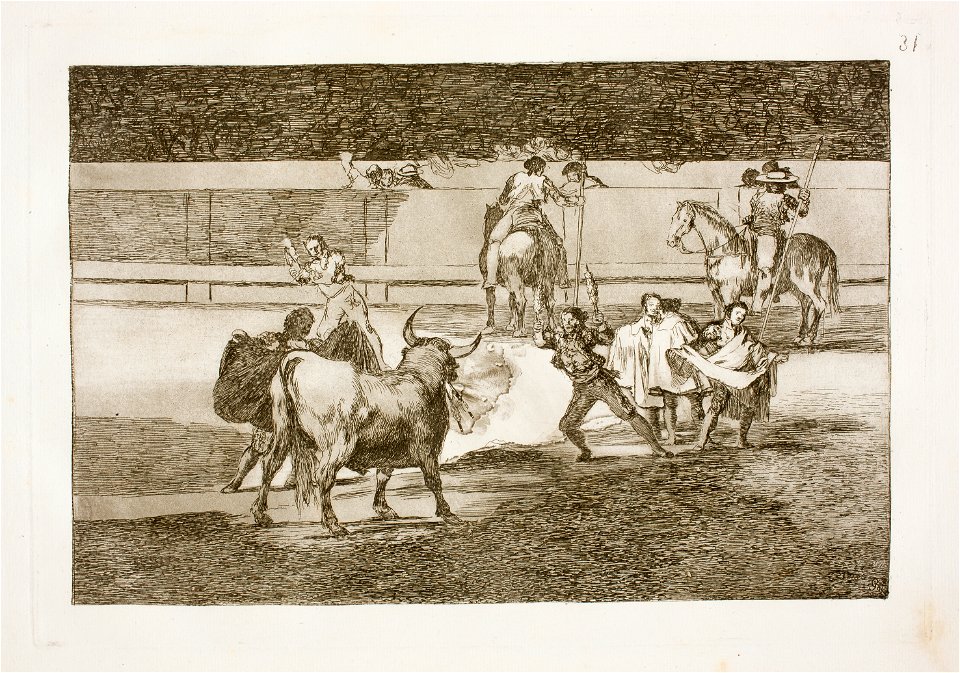Goya - La Tauromaquia 31 Banderillas de fuego, G02441