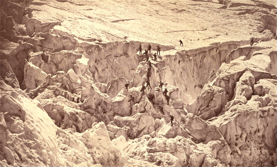 First image of the ascent of Mont Blanc, Auguste-Rosalie Bisson, 1860