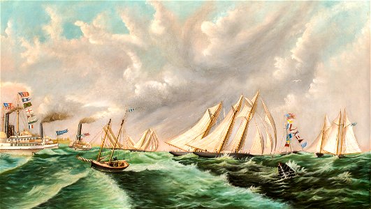 First International Yacht Race off Children's Island (Marblehead, Massachusetts), by M. H. Howes