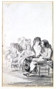 Goya - Majos y majas conversando, The Hispanic Society of America, Ca. 1794 - 1797