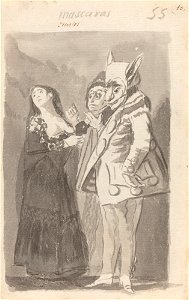 Goya - Mascaras crueles (Cruel Masks) recto