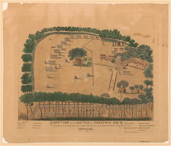 First view of the battle of Patapsco Neck dedicated to those who lost their friends in defence of their country, Septr. 12, 1814 LCCN2012645360