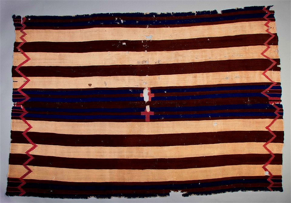 First Phase Navajo Blanket - ca. 1850-60 - Bowers Museum