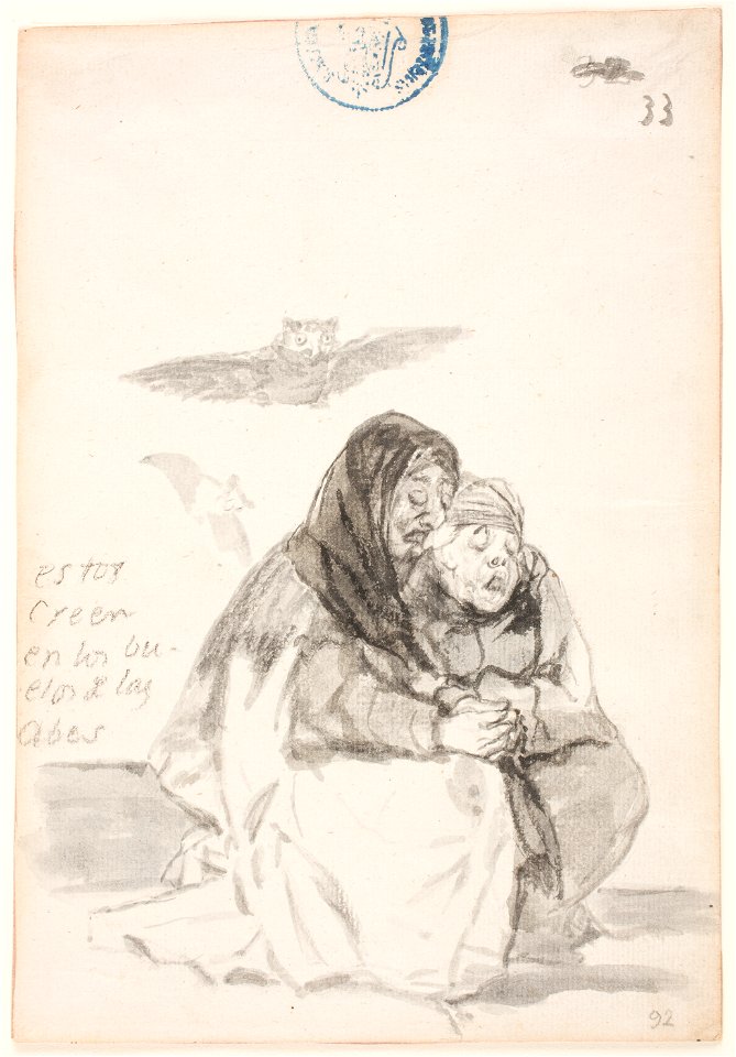 Goya - Estos creen en los buelos de las abes, D03992