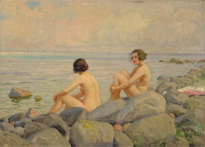 BATHING ON THE ROCKS 