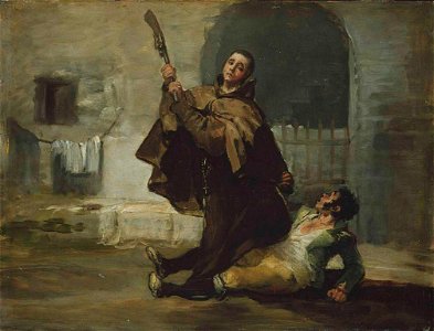 Francisco de Goya - Friar Pedro Clubs El Maragato with the Butt of the Gun