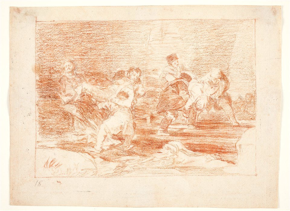 Goya - Heridos evacuados del campo de batalla, D03990