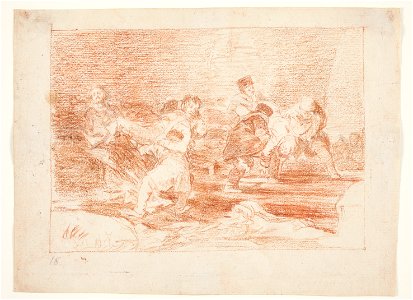 Goya - Heridos evacuados del campo de batalla, D03990