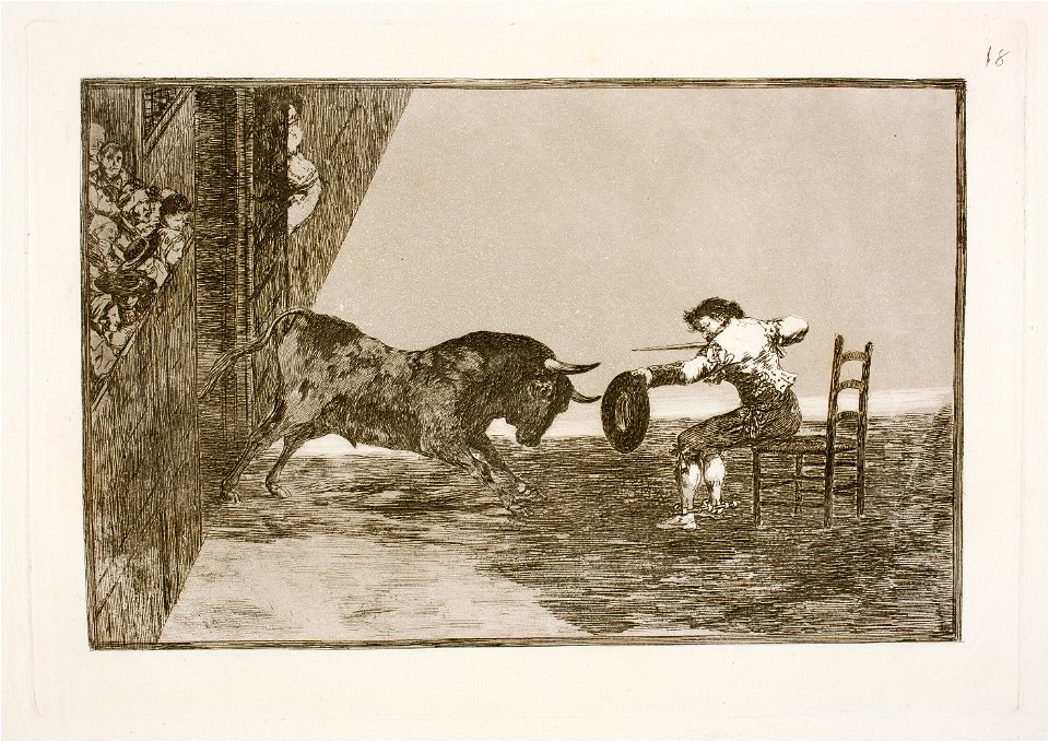 Goya - La Tauromaquia 18 Temeridad de Martincho en la plaza de Zaragoza, G02428