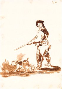 Goya - HUNTER AND HIS DOG ON THE ALERT, F. 100