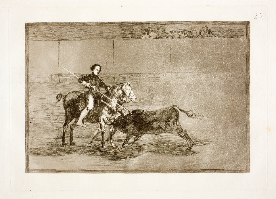 Goya - La Tauromaquia 22 Valor varonil de la célebre Pajuelera en la de Zaragoza, G02432