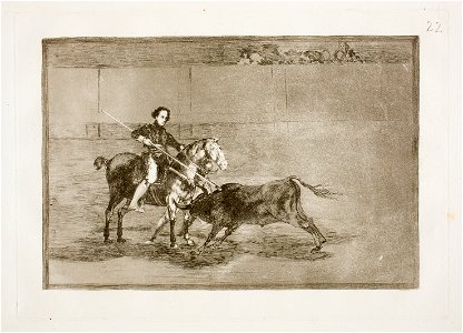 Goya - La Tauromaquia 22 Valor varonil de la célebre Pajuelera en la de Zaragoza, G02432