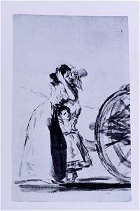 Goya - Joven llorando detrás de un coche, Colección André Bromberg, Ca. 1794 - 1795