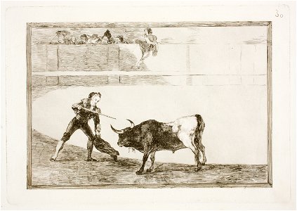 Goya - La Tauromaquia 30 Pedro Romero matando á toro parado, G02440