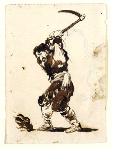 Goya - Man with Upraised Pick (Adz ), 1974.299