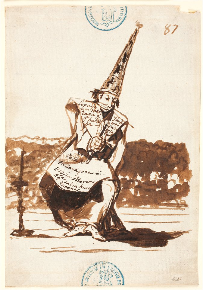 Goya - Le pusieron mordaza por que hablaba. Y le dieron palos en la cara, D04055