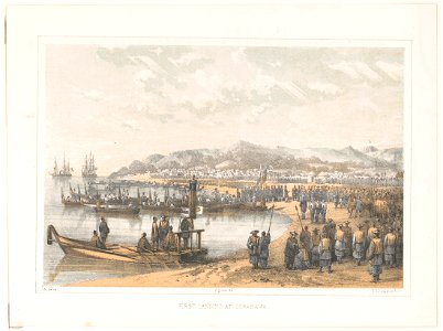 First landing at Gorahama - W. Heine, Js. Queen, del. ; P.S. Duval & Co., Phila. LCCN2003655312