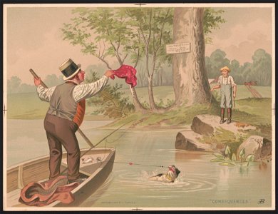 Fishing scene, No. 2 - EB (monogram) ; after E.B. Bensell. LCCN2016652319