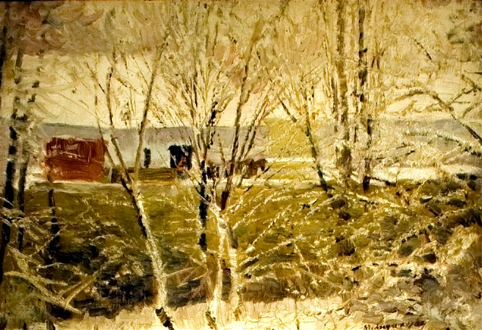 First Snow by Mednyánszky