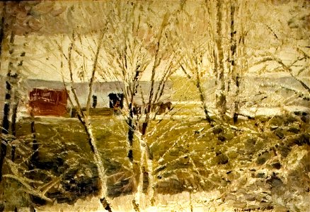 First Snow by Mednyánszky