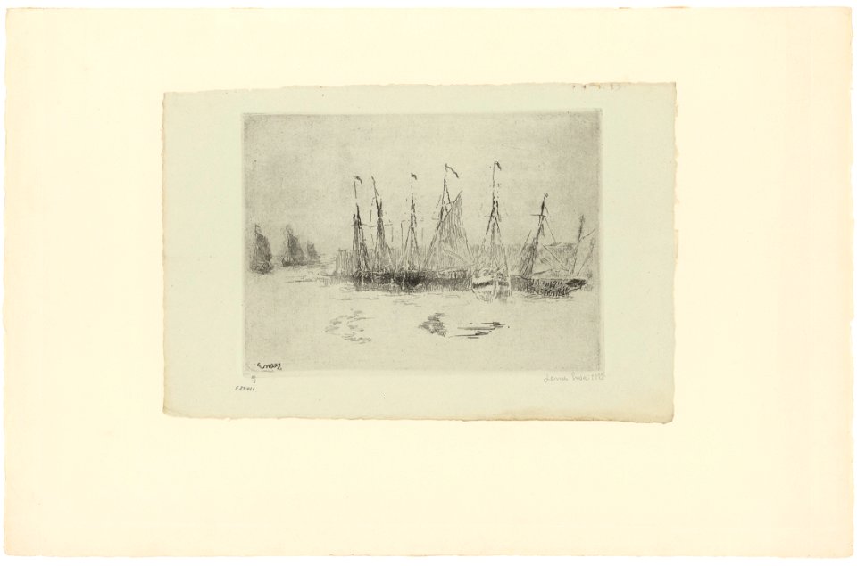 Fishing-Boats, print by James Ensor, 1888, Prints Department, Royal Library of Belgium, F. 27011