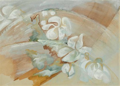 Still Life with Cyclamen by Zelda Fitzgerald, watercolor 