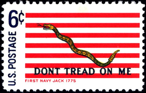 First Navy Jack Flag - Historic Flag Series - 6c 1968 issue U.S. stamp