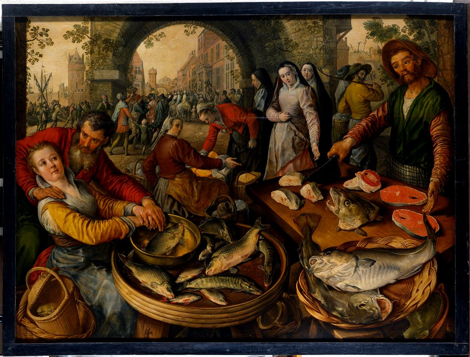 Fish Market with Ecce Homo (Joachim Beuckelaer) - Nationalmuseum - 17274