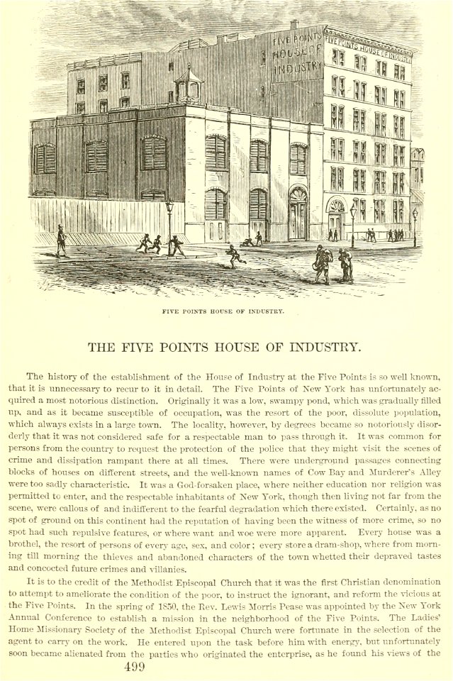 Five Points House of Industry, New York City, Valentine's Manual