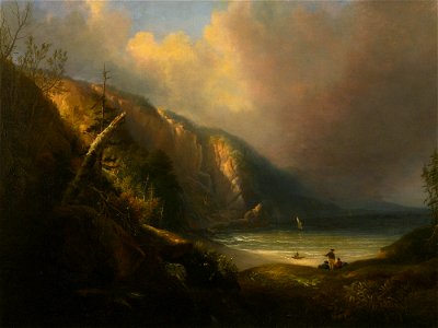 Alvan Fisher - Sunlit cove in early spring