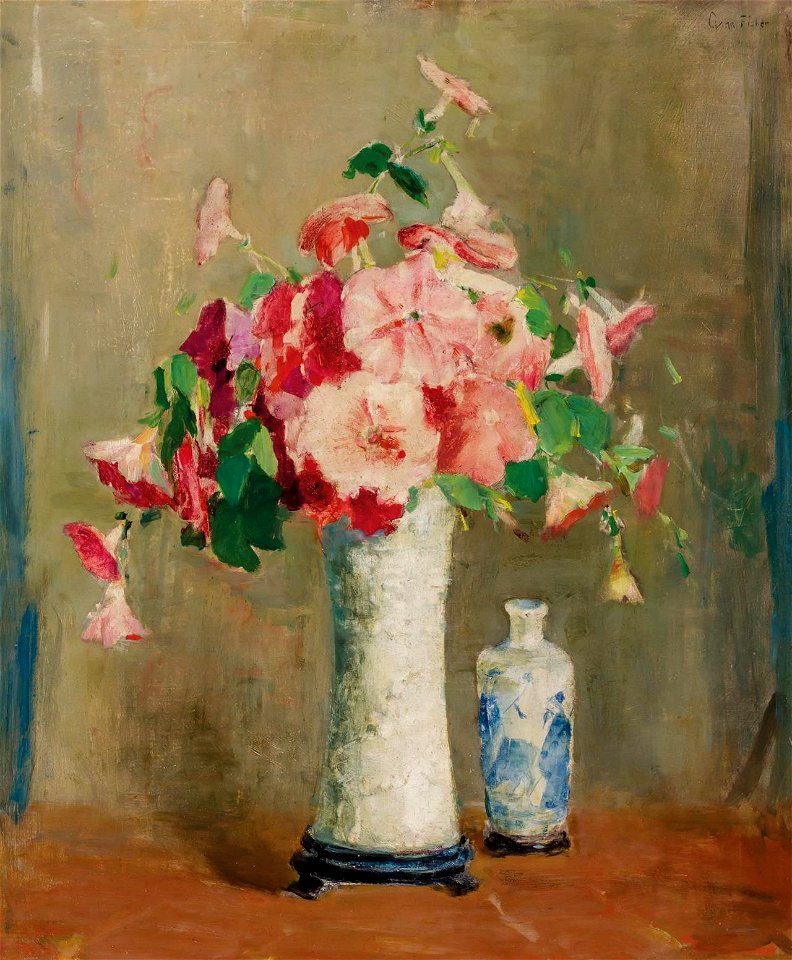 Floral Still Life by Anna S. Fisher, oil on canvas