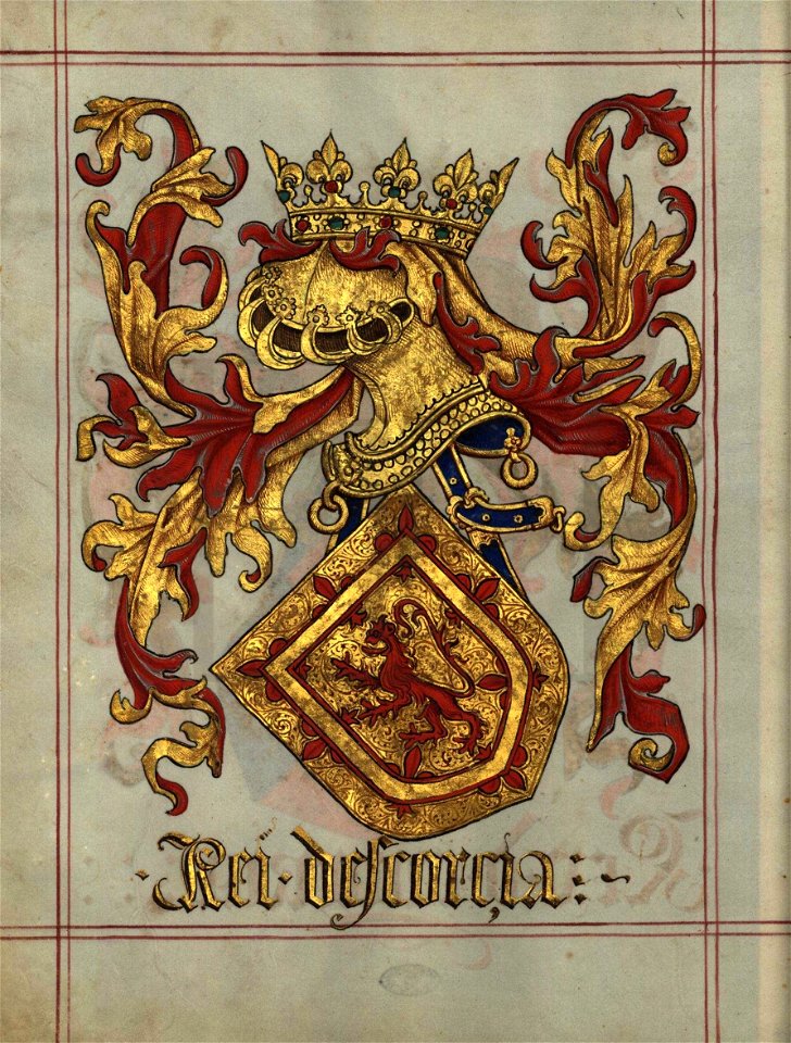Fl- 14v Livro do Armeiro-Mor, Rei da Escocia