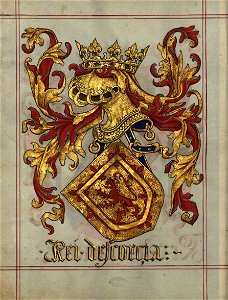 Fl- 14v Livro do Armeiro-Mor, Rei da Escocia