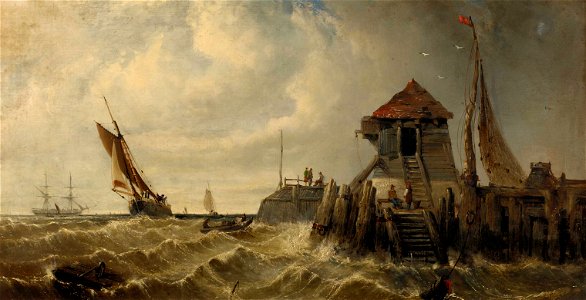 Fishing boats off a jetty RMG BHC1220