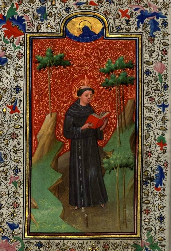 Fl 38v - Livro de Horas de D. Duarte, Santo Antonio de Padua