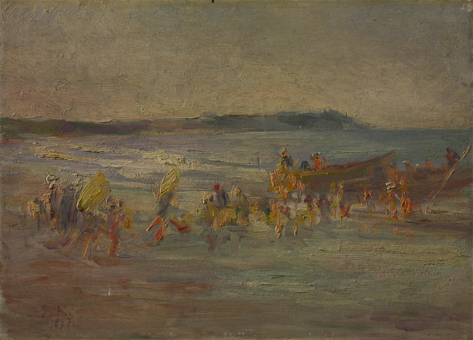Fishing Boats Pulling in to Shore by Kuroda Seiki (Kuroda Kinenkan)